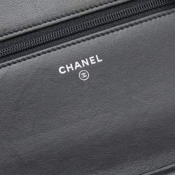 Chanel Black Quilted Leather Coco Boy Flap WOC Bag