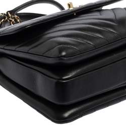 Pre Owned Chanel Black Quilted Leather Small Trendy CC Flap Top Handle Bag