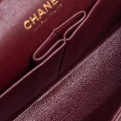 Pre Owned Chanel Red Quilted Leather Medium Classic Double Flap Bag