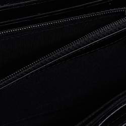 Pre Owned Chanel Black Quilted Leather Boy Long Flap Continental Wallet