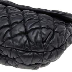 Pre Owned Chanel Black Bubble Quilted Leather Flap Bag