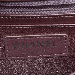 Pre Owned حقيبة ميني شانيل كلاسيك جلد مبطن وردي ميتاليك مستطيلة بقلاب 