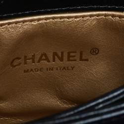 Pre Owned Chanel Black Quilted Lambskin Leather Trendy CC Flap Top Handle Bag