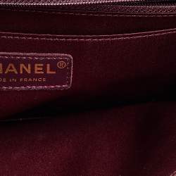 مملوكة مسبقًا حقيبة شانيل غولدن كلاس جلد مبطن أزرق كحلي بقلاب 