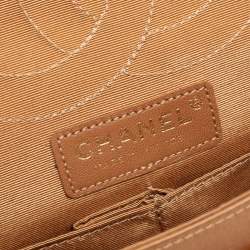 Pre Owned Chanel Gold Croc Embroidered Satin Reissue 225 Flap Bag