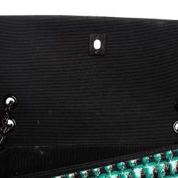 Pre Owned Chanel Multicolor Quilted Tweed and Fabric Trim Accordion Flap Shoulder Bag
