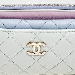 Pre Owned Chanel Tricolor Quilted Leather Belt Bag