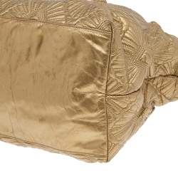 Pre Owned Chanel Gold Quilted Leather Ca D'Oro Tote