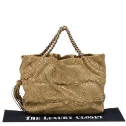 Pre Owned Chanel Gold Quilted Leather Ca D'Oro Tote