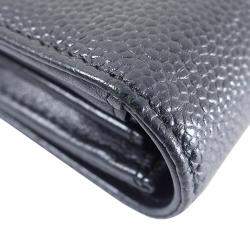 مملوكة مسبقًا Chanel Black Caviar Leather CC Long Wallet