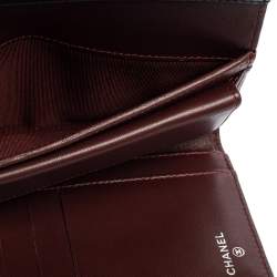 Pre Owned Chanel Black Quilted Leather Classic Flap Continental Wallet