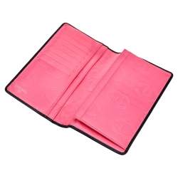 Pre Owned Chanel Black Quilted Leather and Patent Leather Cambon Ligne Yen Long Wallet