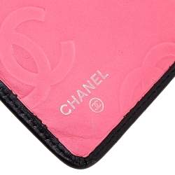 Pre Owned Chanel Black Quilted Leather and Patent Leather Cambon Ligne Yen Long Wallet
