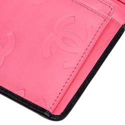 Pre Owned Chanel Black Quilted Leather and Patent Leather Cambon Ligne Yen Long Wallet