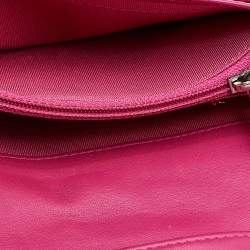 Pre Owned Chanel Blue Quilted Leather Futuristic Long Wallet