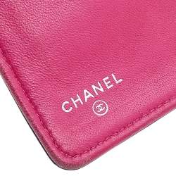 Pre Owned Chanel Blue Quilted Leather Futuristic Long Wallet