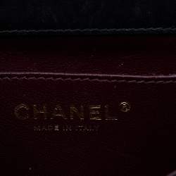 Pre Owned Chanel Black Quilted Leather Classic Square Mini Flap Bag