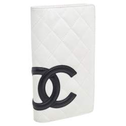 Chanel White Quilted Leather Cambon Ligne Bifold Wallet