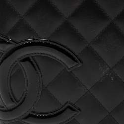 Chanel Black Quilted Leather Cambon Ligne Bifold Wallet
