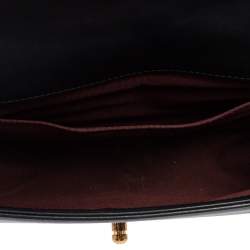 Pre Owned حقيبة شانيل بوي جلد كافيار متعرج أسود بقلاب متوسطة 