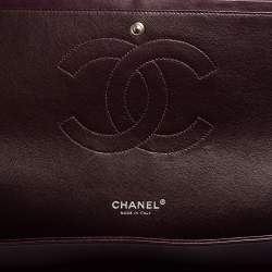 مملوكة مسبقًا Chanel Dark Purple Quilted Lambskin Leather Maxi Classic Double Flap Bag