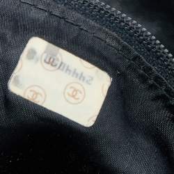 مملوكة مسبقًا حقيبة كاميرا شانيل فينتدج جلد مبطن أسود بشراشيب