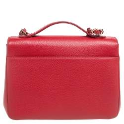 Pre Owned Chanel Red Caviar Leather Small Business Affinity Flap Bag