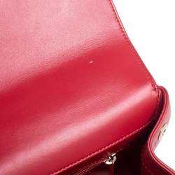 Pre Owned Chanel Red Caviar Leather Small Business Affinity Flap Bag