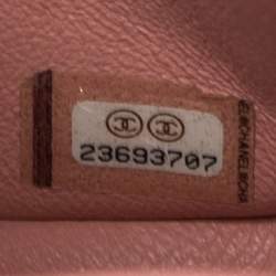 Pre Owned Chanel Pink Chevron Patent Leather New Mini Classic Flap Bag