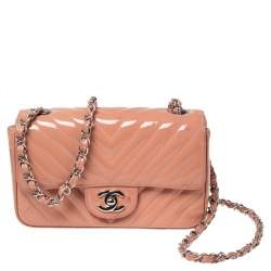 pink and white chanel bag new