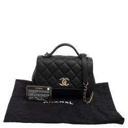 Pre Owned Chanel Black Caviar Leather Small Business Affinity Flap Shoulder Bag
