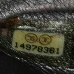 Pre Owned حقيبة شانيل جامبو ريشيو 2.55 كلاسيك 227 جلد مبطن رصاصي ميتاليك بقلاب