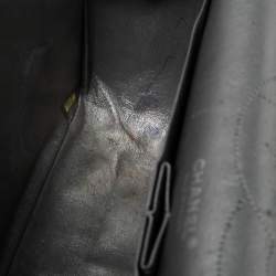 Pre Owned حقيبة شانيل جامبو ريشيو 2.55 كلاسيك 227 جلد مبطن رصاصي ميتاليك بقلاب