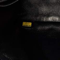Pre Owned Chanel Black Quilted Patent Mini Square Classic Flap Bag