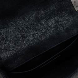 مملوكة مسبقًا حقيبة شانيل شيسترفيلد بادينغ بوي جلد نوبوك مبطن أسود بقلاب صغيرة