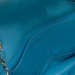 Chanel Light Blue Leather Vintage Square Wild Stitch Bag