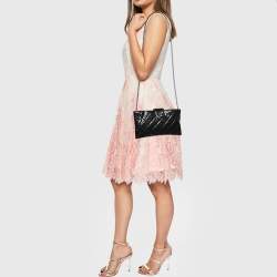 مملوكة مسبقًا Chanel Black Quilted Crinkled Leather Coco Pleats Clutch