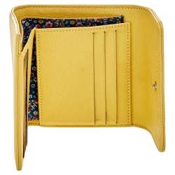 Chanel Yellow Leather Trifold Wallet