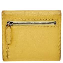 Chanel Yellow Leather Trifold Wallet
