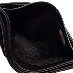 Pre Owned Chanel Black Chevron Leather CC Card Holder