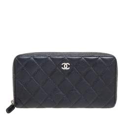 chanel small zip around wallet