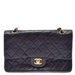 chanel black bags classic quilted