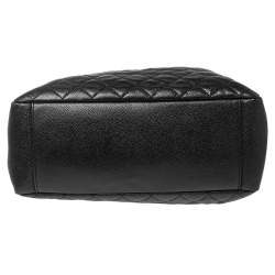 Pre Owned حقيبة يد توتس شانيل غراند شوبر جلد كافيار مبطن أسود