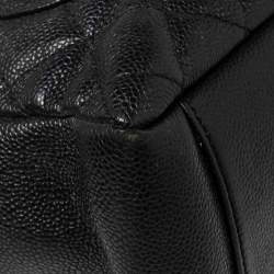 Pre Owned حقيبة يد توتس شانيل غراند شوبر جلد كافيار مبطن أسود