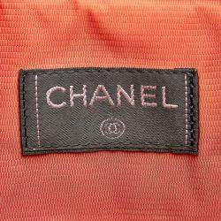 Pre Owned Chanel Black Nylon Travel Line Duffel Bag