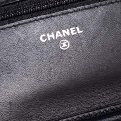 Pre Owned Chanel Black Quilted Wild Stitch Leather WOC Bag