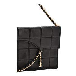 Pre Owned Chanel Box Quilted Leather Fold Down Envelope Clutch Bag