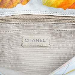 Pre Owned حقيبة شانيل جامبو كولوراما واتركولور كلاسيك كانفاس متعدد الألوان بقلاب