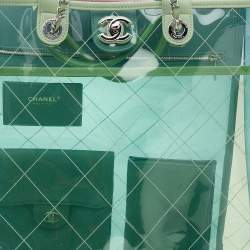 Pre Owned Chanel Multicolor Quilted PVC And Leather Large Coco Splash Tote Bag