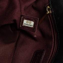 Pre Owned Chanel Black Chevron Leather Small Classic Flap Bag